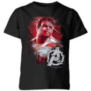 Avengers Endgame Hulk Brushed Kids T-Shirt - Black - 11-12 Years