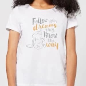 Dumbo Follow Your Dreams Womens T-Shirt - White