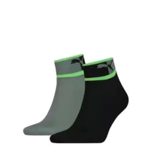 Puma 2 Pack Sneaker Socks Mens - Black