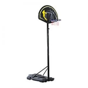 HOMCOM Portable Basketball Stand Net Hoop W/Wheels-Black