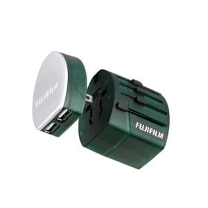 Fujifilm World Trip Dual USB Charger and Travel Adaptor Green