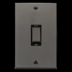 Click Scolmore Deco Ingot 2 Gang 45A 2 Pole Switch - VPBN502BK