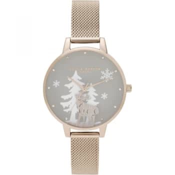 Ladies Olivia Burton Vegan Grey Rose Gold & Silver Watch