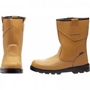 Draper Mens Rigger Style Safety Boots Tan Size 10