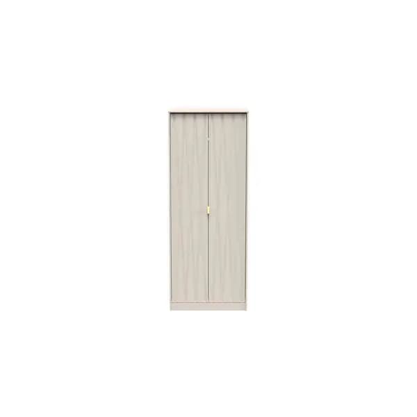 Welcome Furniture Ready Assembled Diamond 2 Door Wardrobe In Kashmir Matt