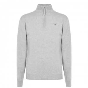 Gant Lightweight Zip Top - Silver Grey 094