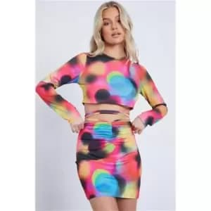 I Saw It First Multi Petite Printed Floss Strap Mini Skirt Co-Ord - Multi