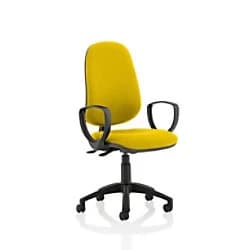 Dynamic Tilt & Lock Task Operator Chair Loop Arms Eclipse Plus II Senna Yellow Seat High Back