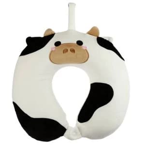 Relaxeazzz Cutiemals Cow Plush Memory Foam Travel Pillow
