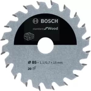 Bosch Standard Cordless Wood Cutting Circular Saw Blade 85mm 20T 15mm
