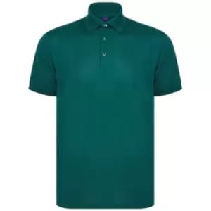 Henbury Mens Piqu Polo Shirt (XS) (Bottle Green)