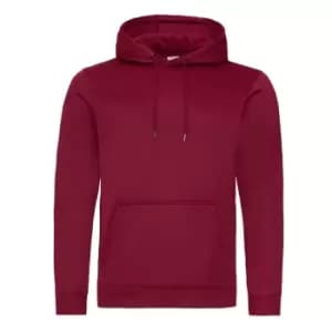 AWDis Adults Unisex Polyester Sports Hoodie (M) (Burgundy)