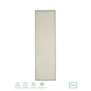 Relay Recycled Indoor/Outdoor Rug - Grey Border - 60x230cm