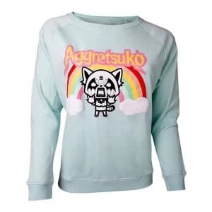 Aggretsuko - Retsuko Rage Rainbow Womens Medium Sweater - Green