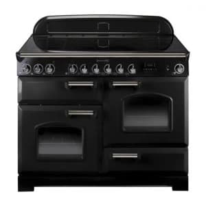 Rangemaster CDL110ECBL-BC Classic Deluxe 110cm Ceramic Range Cooker Black-Chrome