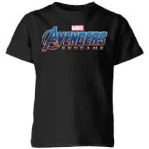 Avengers Endgame Logo Kids T-Shirt - Black - 11-12 Years