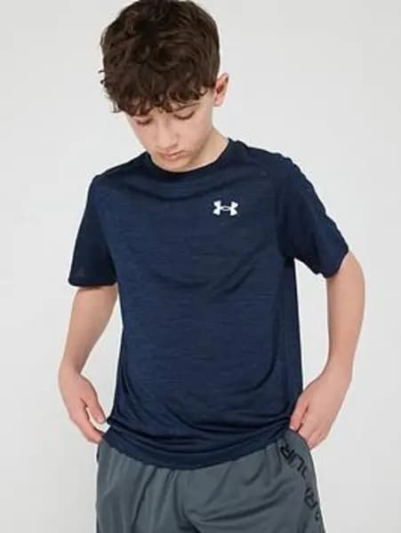Under Armour Older Boys Tech 2.0 Short Sleeve T-Shirt - Navy, Size S=7-8 Years Navy VDO4W Unisex S=7-8 YEARS