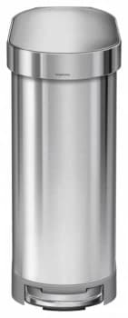 simplehuman 45 Litre Slim Pedal Bin Stainless Steel