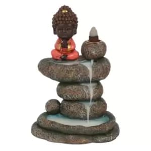 Red Buddha Rock Pond Backflow Burner