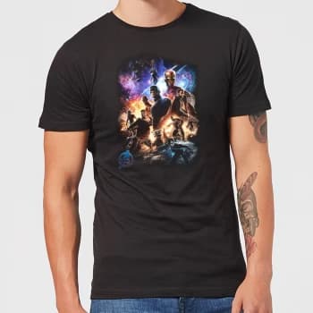 Avengers Endgame Character Montage Mens T-Shirt - Black - 3XL - Black