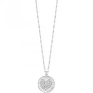 Ladies Guess Silver Plated Heart Devotion Necklace