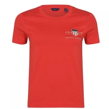 Gant Archive Shield Tee - 667 LAVA RED