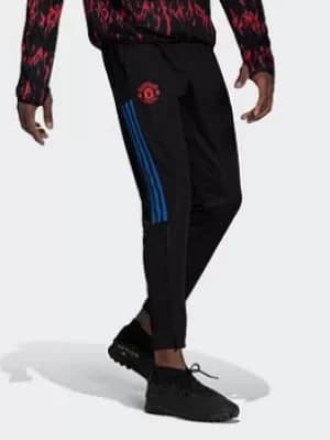 adidas Manchester United Tiro Training Tracksuit Bottoms, Black/Blue Size M Men