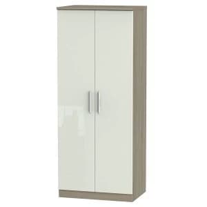 Robert Dyas Kirkhill Ready Assembled 2-Door Wardrobe -Taupe Cedar