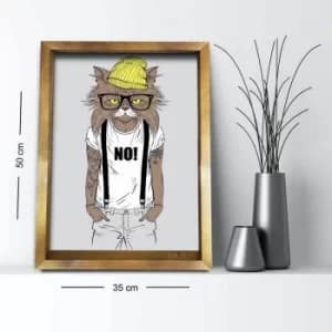 3550AHS-007 Multicolor Decorative Framed MDF Painting