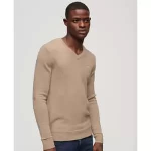 Essential Embroidered Logo Jumper with V-Neck