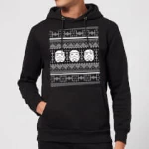 Star Wars Stormtrooper Knit Christmas Hoodie - Black