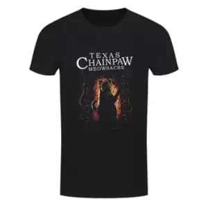 Grindstore Mens Texas Chainpaw Meowsacre T-Shirt (3XL) (Black)