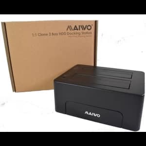 Maiwo Dual Bay 2.5 / 3.5" USB 3.0 Hard Drive Dock and Clone
