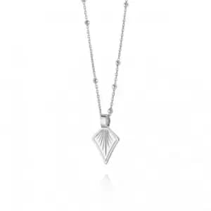 Palm Leaf Bobble Chain Sterling Silver Necklace WN02_SLV