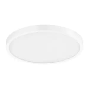 Flush Ceiling Light Colour White Shade White Plastic Remote Control LED 20W Incl