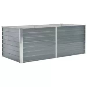 Vidaxl Raised Garden Bed 160x80x45cm Galvanised Steel Grey