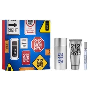 Carolina Herrera 212 Men NYC Gift Set 100ml Eau De Toilet + 10ml Eau De Toilet + 100ml Aftershave Gel