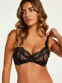 Hunkemoller Daisy uf Bra, Black, Size 32Dd, Women