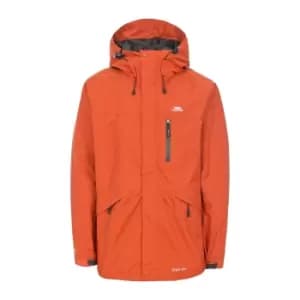Trespass Mens Corvo Hooded Full Zip Waterproof Jacket/Coat (S) (Burnt Orange)