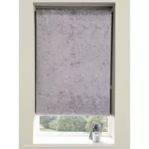Crushed Velvet Roller Blind Grey 0.6 x 1.6 M