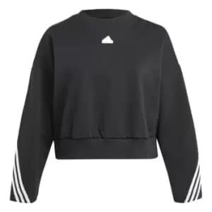 adidas Future Icons 3-Stripes Sweatshirt (Plus Size) Wome - Black