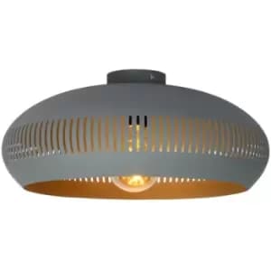 Lucide RAYCO - Flush Ceiling Light - Ø45cm - 1xE27 - Grey