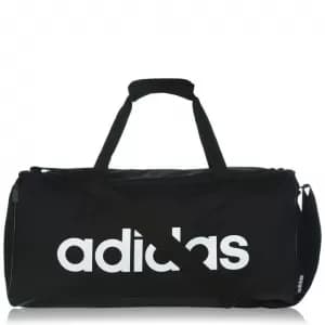 Adidas Linear Logo Duffle Bag - Black/White