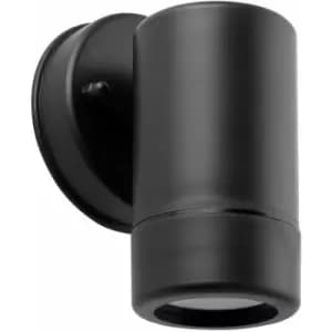 Loops - Outdoor IP44 Spot Downlight - Dimmable 7W GU10 LED - Black Wall & Clear Pc