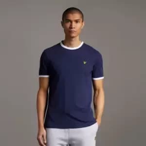 Mens Ringer T-Shirt - Navy/White - XS
