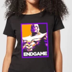 Avengers Endgame Thanos Poster Womens T-Shirt - Black