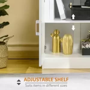 Modern Storage Cabinet, Small Floor Cupboard with Drawer White - Homcom