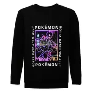 Pokemon Childrens/Kids Lenticular Mewtwo Pikachu Sweatshirt (5-6 Years) (Black)