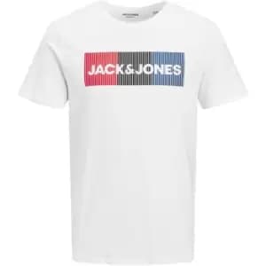 Jack and Jones Logo Tee Plus Size - White
