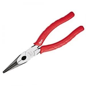 Milwaukee Long Nose Plier 48226101 63.5mm Iron Carbide Silver, Red